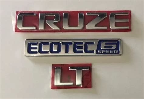 Kit Letreiro Emblema Cruze Lt Ecotec 6 Speed 3 Peças MercadoLivre