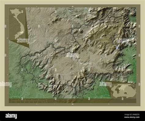 lam ong province  vietnam elevation map colored  wiki style