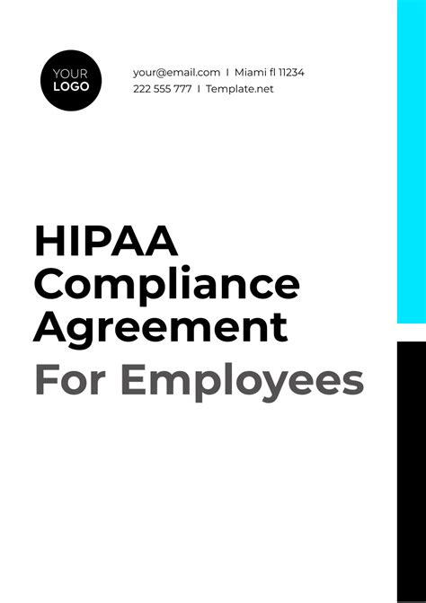 Free Hipaa Compliance Agreement For Employees Template Edit Online