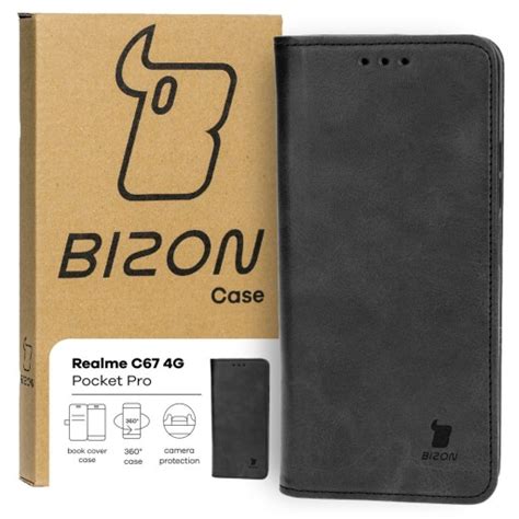 Etui portfelowe z klapką Bizon do Realme C67 4G zamykane magnetyczne