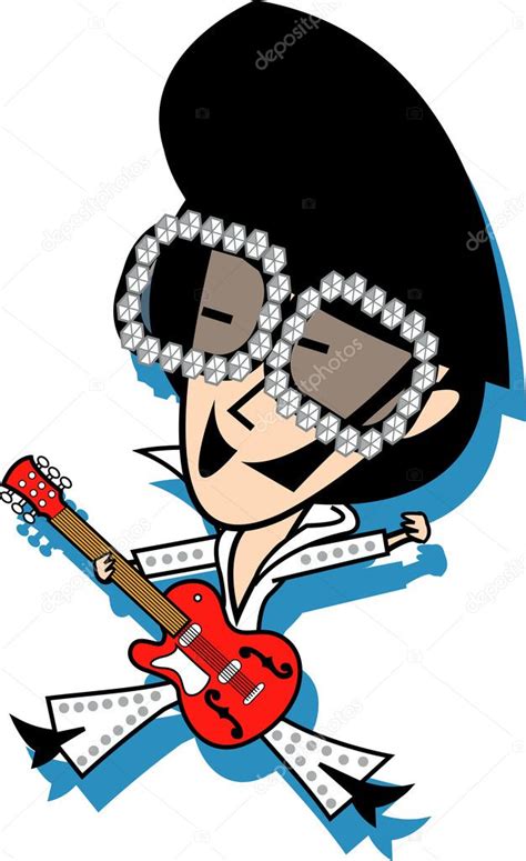 Dibujos Elvis Elvis Dibujos Animados Vector De Stock ClipArtGuy