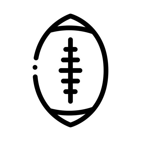 Rugby Ball Icon Vector Outline Illustration 17591080 Vector Art at Vecteezy