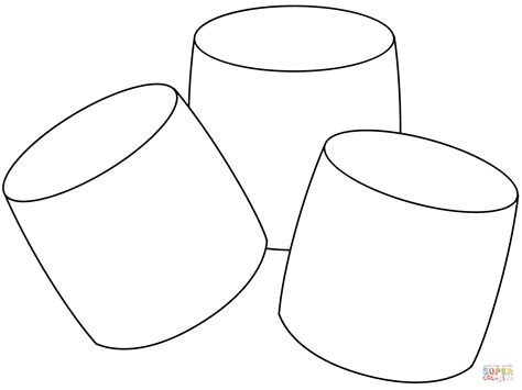 Cute Marshmallow Coloring Pages