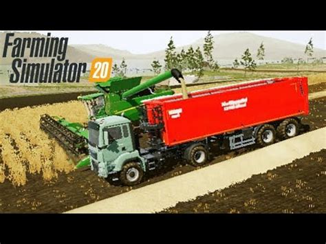 FIM DA COLHEITA DE AVEIA FARMING SIMULATOR 20 YouTube