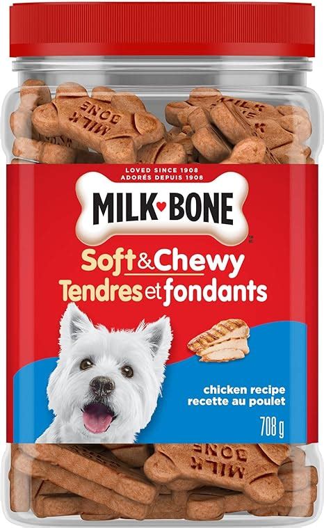 Milk-Bone Soft & Chewy Dog Treats RED, Chicken Recipe, Brown, 708 g ...