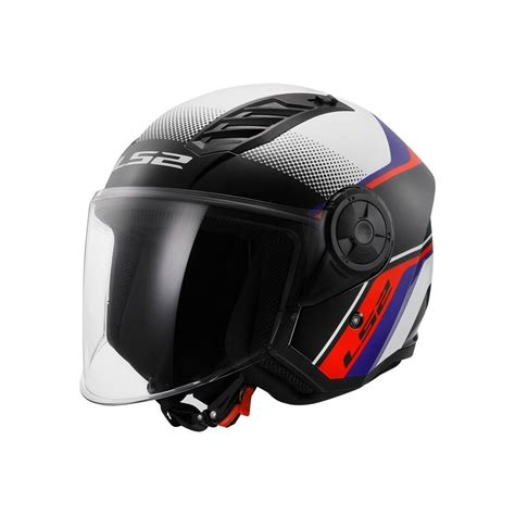 Casco Ls Airflow Of Rush Bianco Blu Rosso