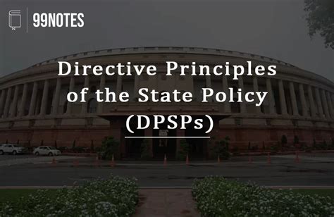 Directive Principles Of The State Policy Dpsp