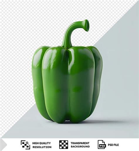 Premium PSD Isolated Green Pepper Mockup On A Isolated Background Png Psd