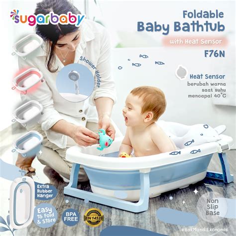 Jual Sugar Baby Foldable Baby Bathtub With Sensor F Bak Mandi Lipat