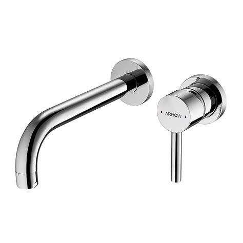 Built In Faucet Conceal Wall Mounted Hot Cold Water Mixer Brass Chrome Washroom Basin Tap