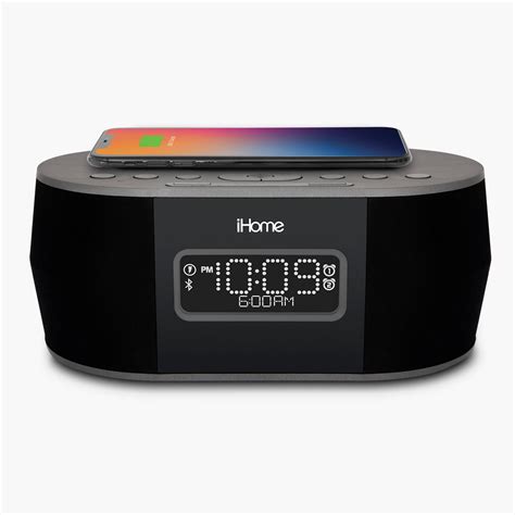 Alarm Clock with Wireless Charging, USB Charging, and Wireless Speaker (iBTW38)| iHome