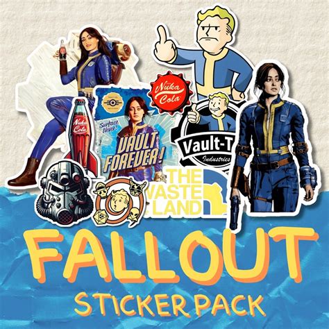 Fallout Tv Show And Video Game 12pcs Sticker Pack Die Cut Matte