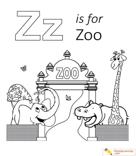 Z Is For Zoo Page Coloring Pages