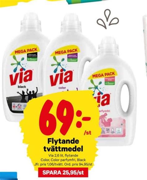 Via Tvättmedel flytande City Gross maj 2022