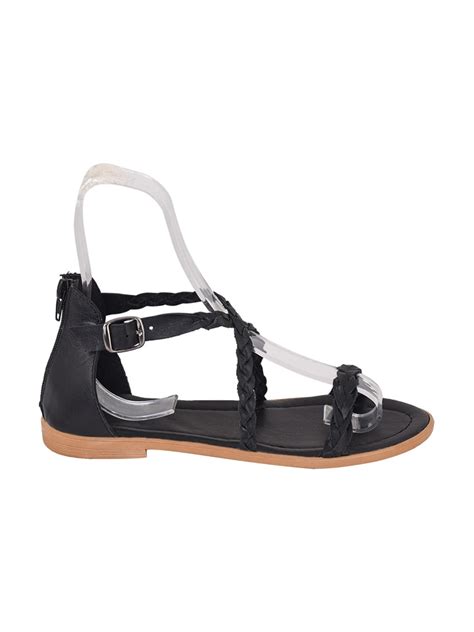 Miss Hera Leren Sandalen Zwart Goedkoop Kopen Limango