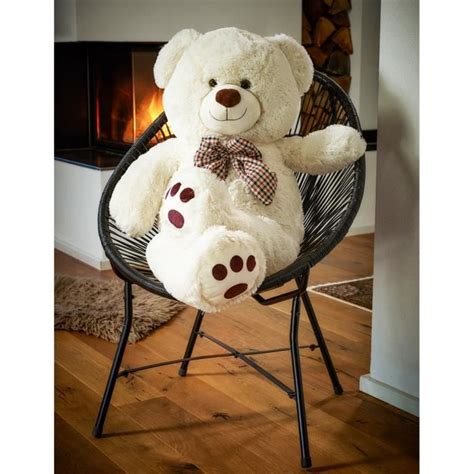 Deuba Grand Nounours G Ant Xl Teddy Bear Ours En Peluche Cr Me