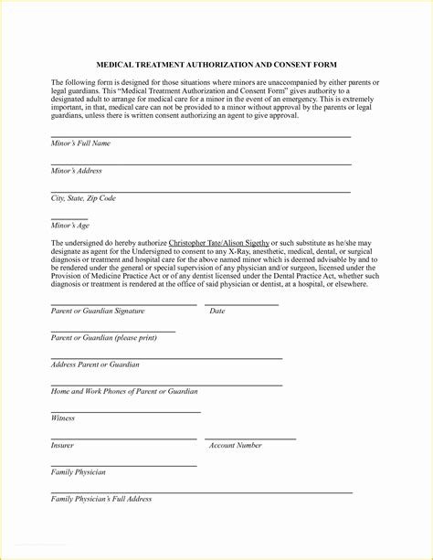 Free Medical Consent Form Template Of 11 Medical Release Forms Heritagechristiancollege