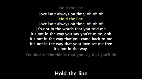 Hold The Line Lyrics Toto Youtube