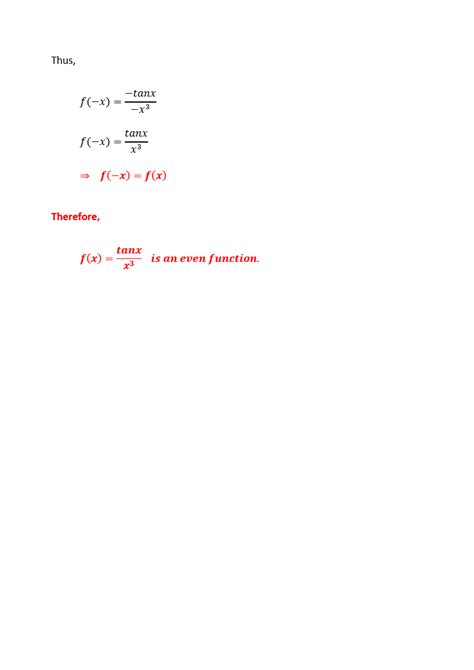 [solved] 1 Use Algebra To Determine Whether Each Function Is Even Odd