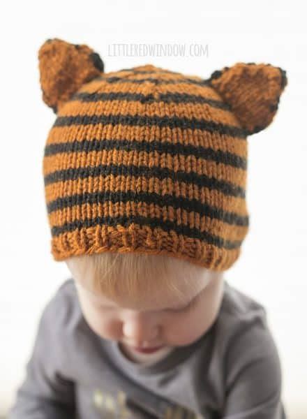 Tiny Tiger Hat Knitting Pattern - Little Red Window