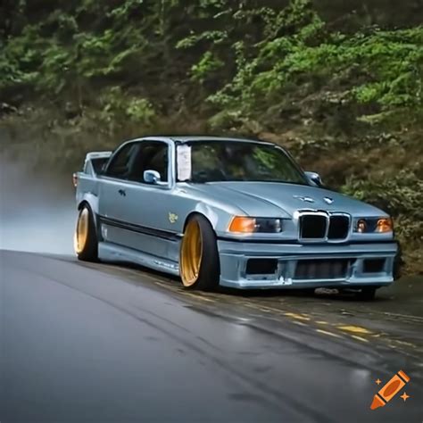 Bmw E36 Drifting On A Mountain Road On Craiyon