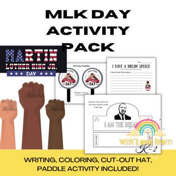 Martin Luther King Day Activity Pack, MLK Day Activities, Worksheets ...