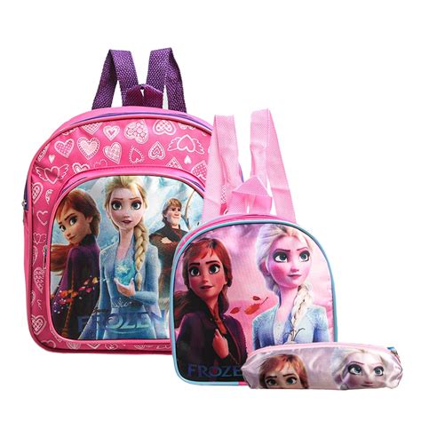 Mochila Escolar Frozen 2 Anna E Elsa Costas Lancheira Estojo Shopee