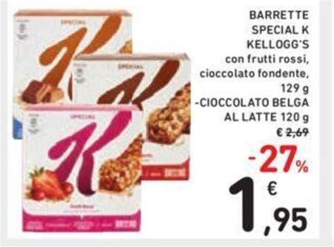 Kellogg S Barrette Special K Con Frutti Rossi Cioccolato Fondente G