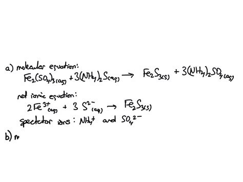 SOLVED: (a) Aqueous solutions of iron (III) sulfate and ammonium ...