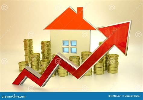 Rising Real Estate Prices Stock Illustration Illustration Of Growth