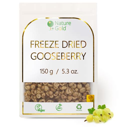 Freeze Dried Gooseberry Slices 150g 5 3oz Nature Gold