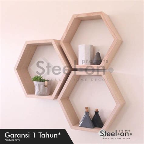 Jual Agen Rak Dinding Hexagonal Rak Hiasan Dinding Minimalis Rak