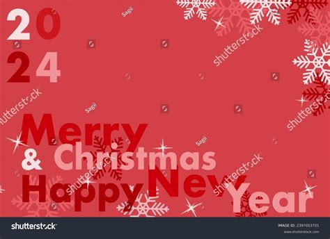 Beautiful Lively Merry Christmas Background Red Stock Vector Royalty