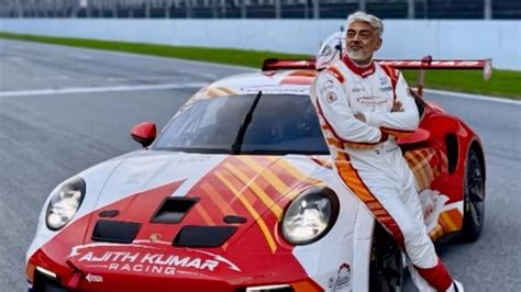 Ajith Kumar Shows Off His Racing Stripes As He Poses At Circuit De