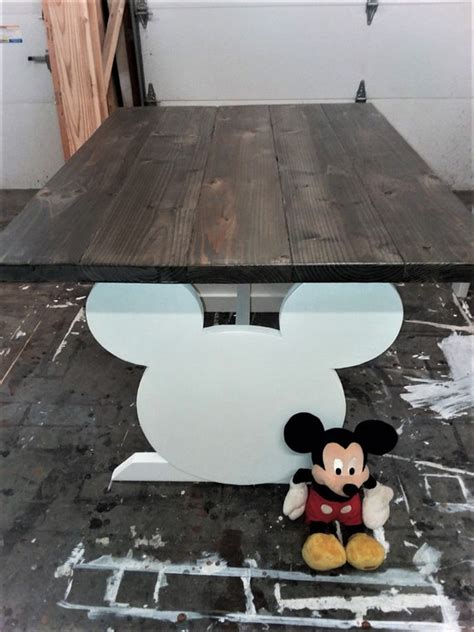 Rustic Farmhouse Dining Table Disney World Mickey Mouse Etsy