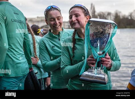 Victorious Cambridge Women At The Annual Oxford V Cambridge Boat Race