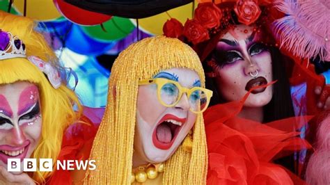 Birmingham Pride Tens Of Thousands March In Street Celebration Bbc News