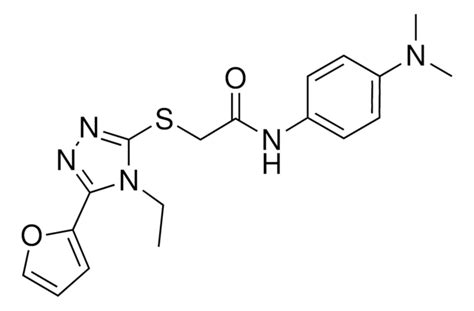 N 4 DIMETHYLAMINO PHENYL 2 4 ETHYL 5 2 FURYL 4H 1 2 4 TRIAZOL 3