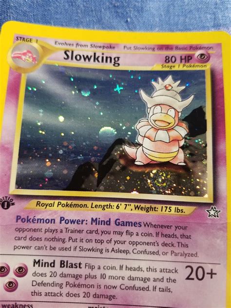 Pokemon Cards Slowking St Edition Rare Holo Swirl Neo Genesis