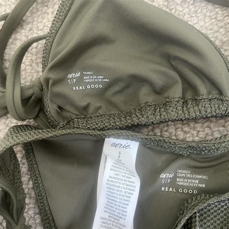 Khaki Aerie Bikini Set Worn Only A Few Times Just Depop