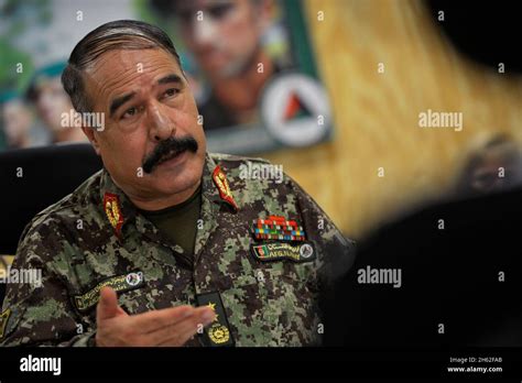 Afghan National Army Major General Mohammed Zaman Waziri briefs U.S ...