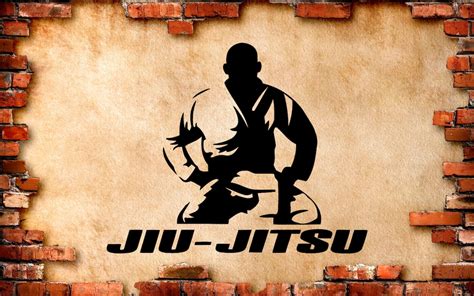 Jiu Jitsu Japanese Martial Art Wall Sticker Vinyl Decal Mural Etsy