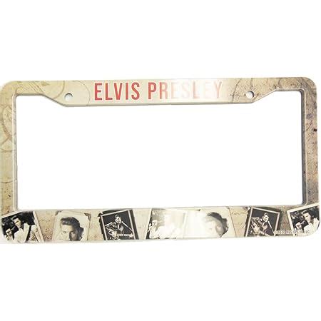 Amazon.com: Midsouth Products Elvis License Plate Frame Black & White ...