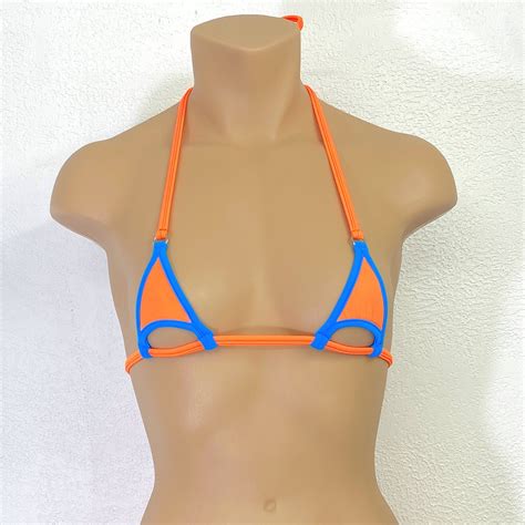 Dubio Bikini Darling Solid Fabric Micro Bikini Top Many Colors TTT Etsy