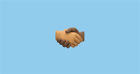 Handshake Medium Skin Tone Dark Skin Tone Emoji On Facebook