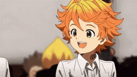 an anime character with orange hair wearing a white shirt and tie ...