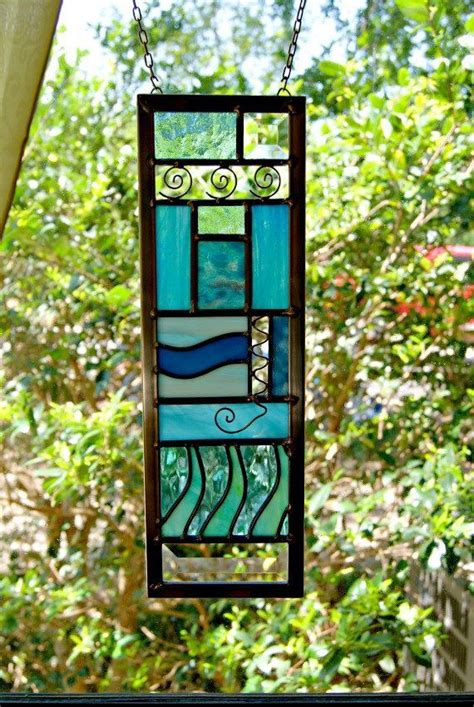 Stained Glass River Scenes Stained Glass Crafts Glass Garden Art Stained Glass Designs