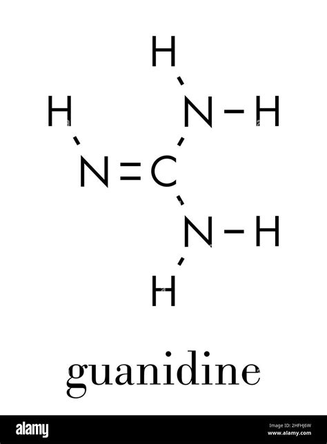 La guanidina molécula Fórmula esquelética Imagen Vector de stock Alamy