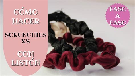 Como Hacer Scrunchie Con Listón Diy Scrunchie Xs Liga Para El Cabello Youtube