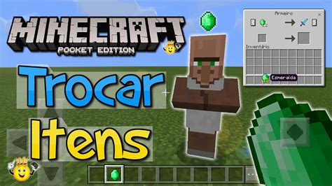 ⭐️como Trocar Itens Com Os Aldeões Minecraft Pe Youtube